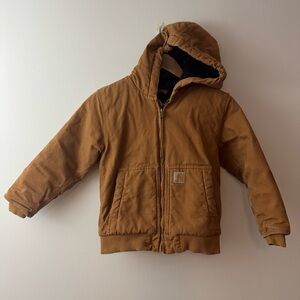 Carhartt Youth Canvas Flannel Quilt Lined Insulated Jacket/Coat Size S (7-8)